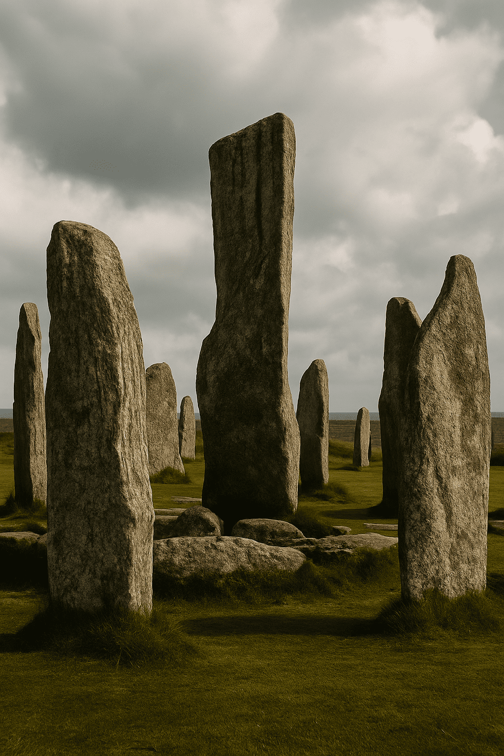 A stone circle and ritual complex erected c. 2900–2600 BCE. Its cruciform layout and astronomical alignments suggest ceremonial use tied to lunar cycles and seasonal rites.
