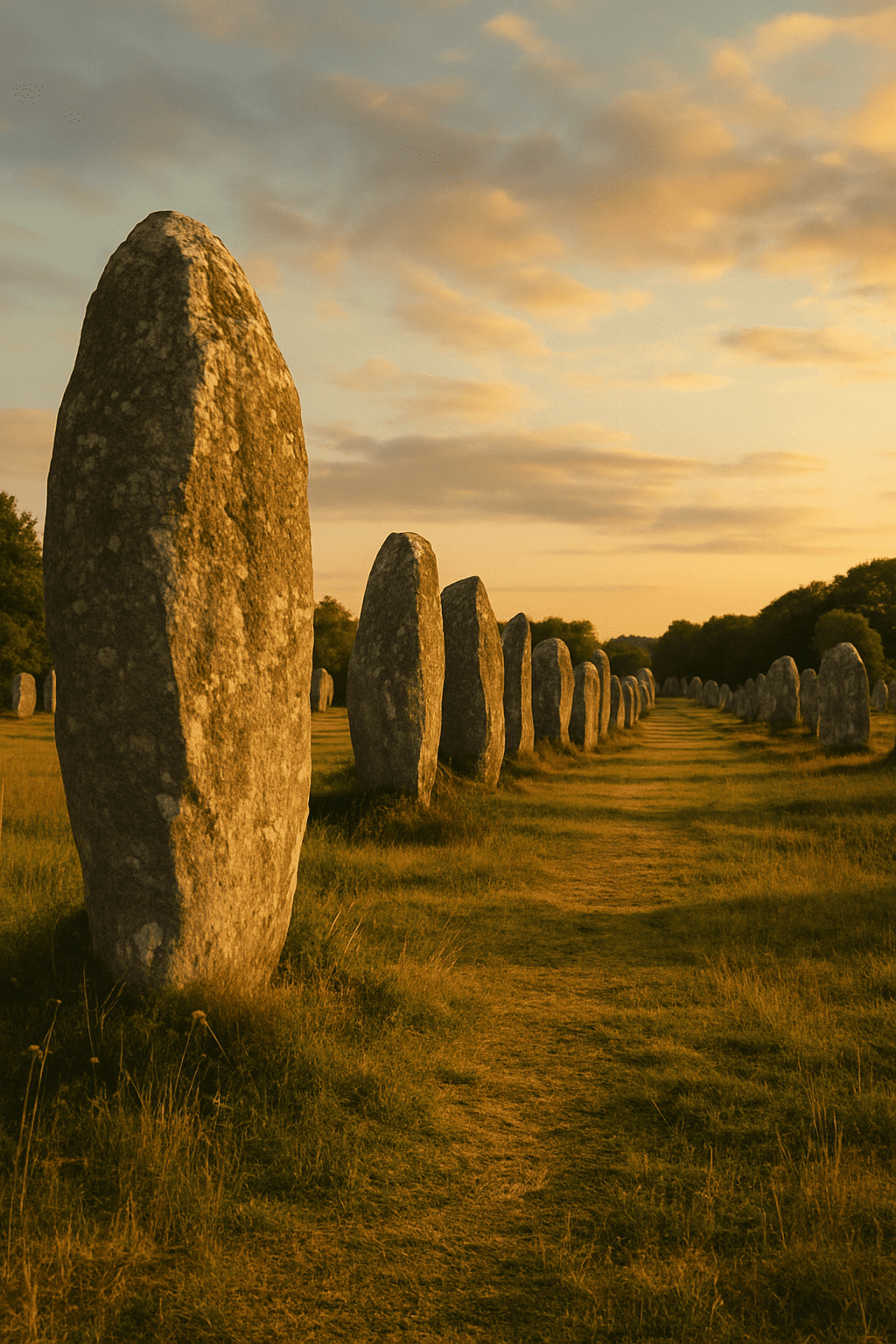The largest concentration of megalithic standing stones in the world, comprising over 3,000 menhirs aligned in long rows across the landscape. Built between c. 4500–3300 BCE, their exact purpose remains enigmatic but likely held ceremonial, astronomical, and territorial significance.