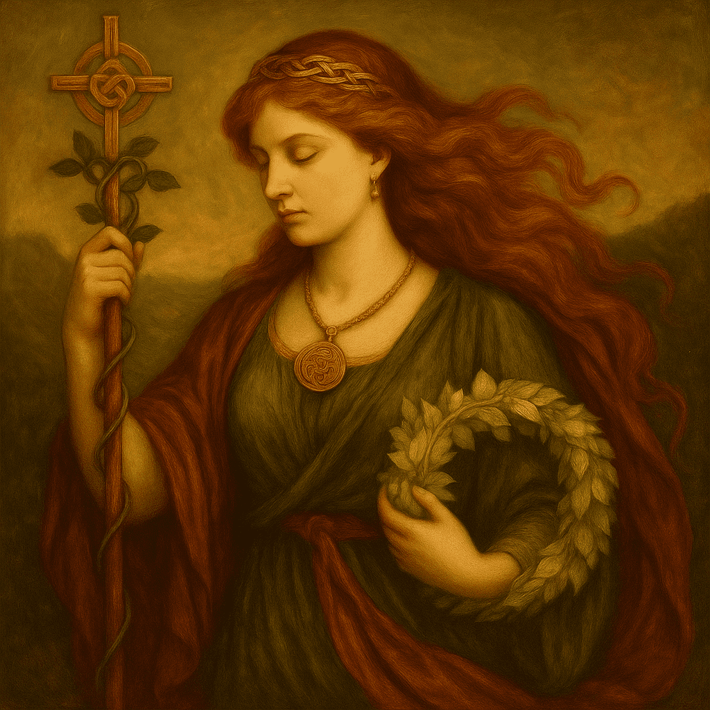Celtic Goddess in Radiant Harmony