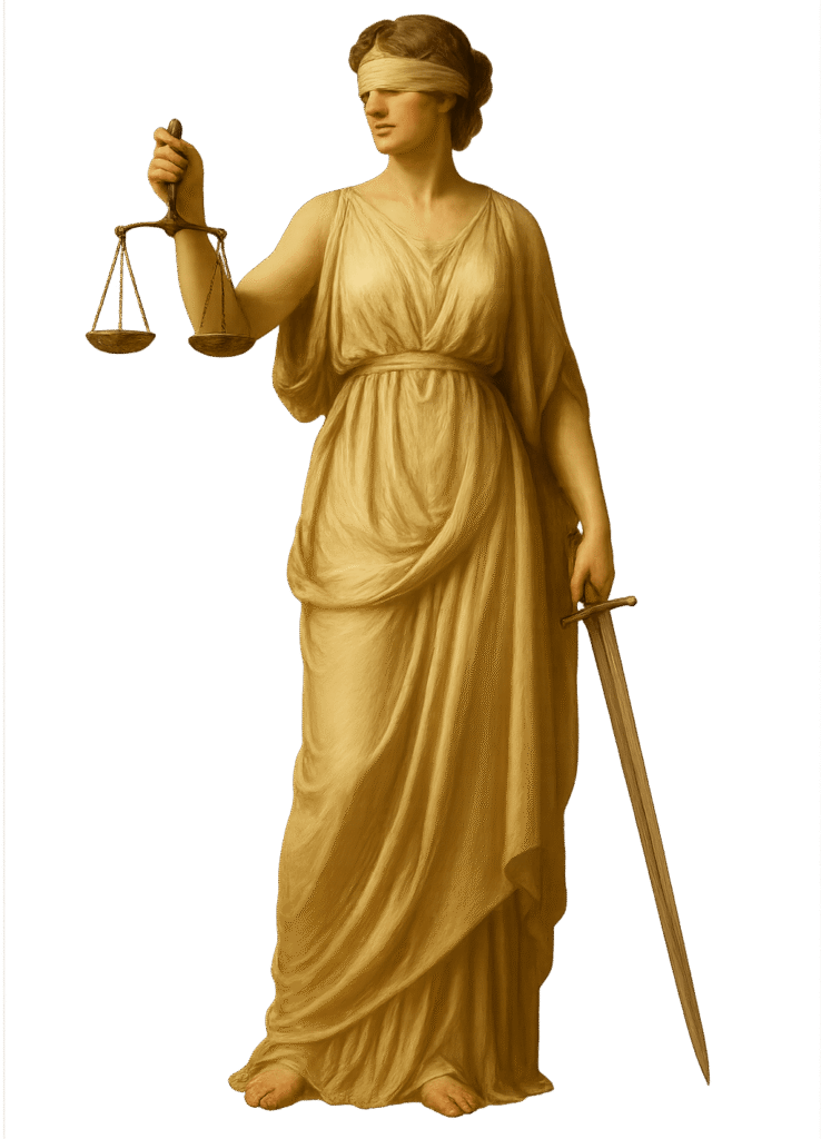 Lady Justice in Classical Elegance