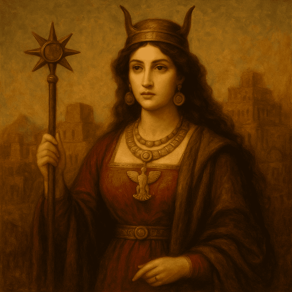 Mesopotamian Goddess in Golden Light