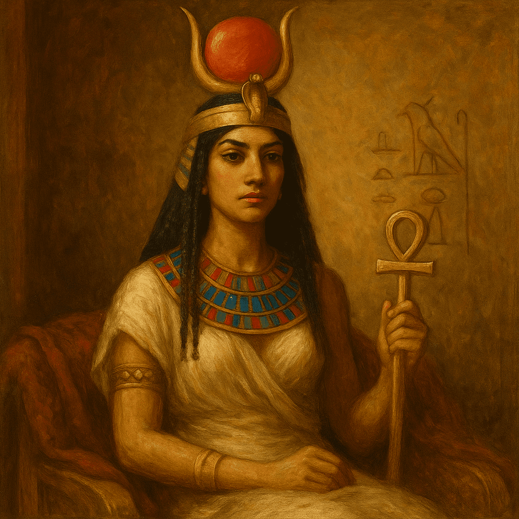 Regal Egyptian Noblewoman in Neoclassical Style