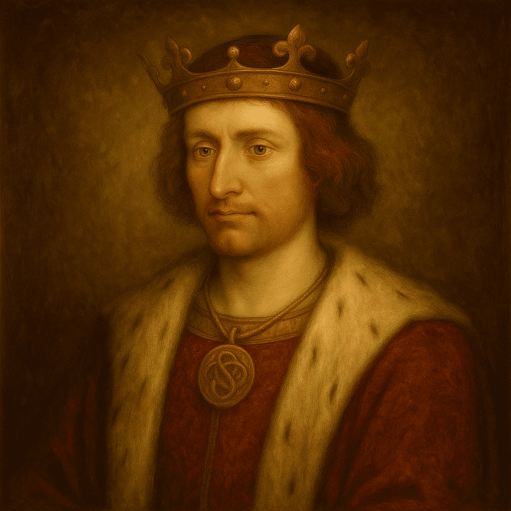 Regal Portrait of a Medieval King