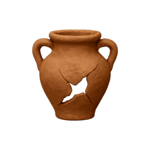 Cracked Terra Cotta Amphora
