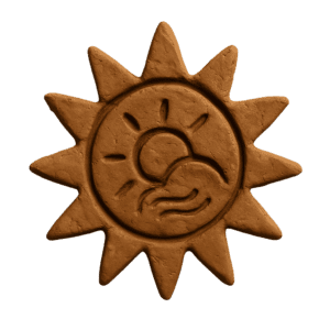 Environment - Terracotta Sun Emblem Sculpture